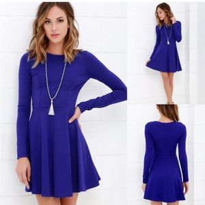 Lulu’s Forever Chic long sleeve skater dress M